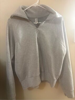 Light Gray Half-Zip Sweater